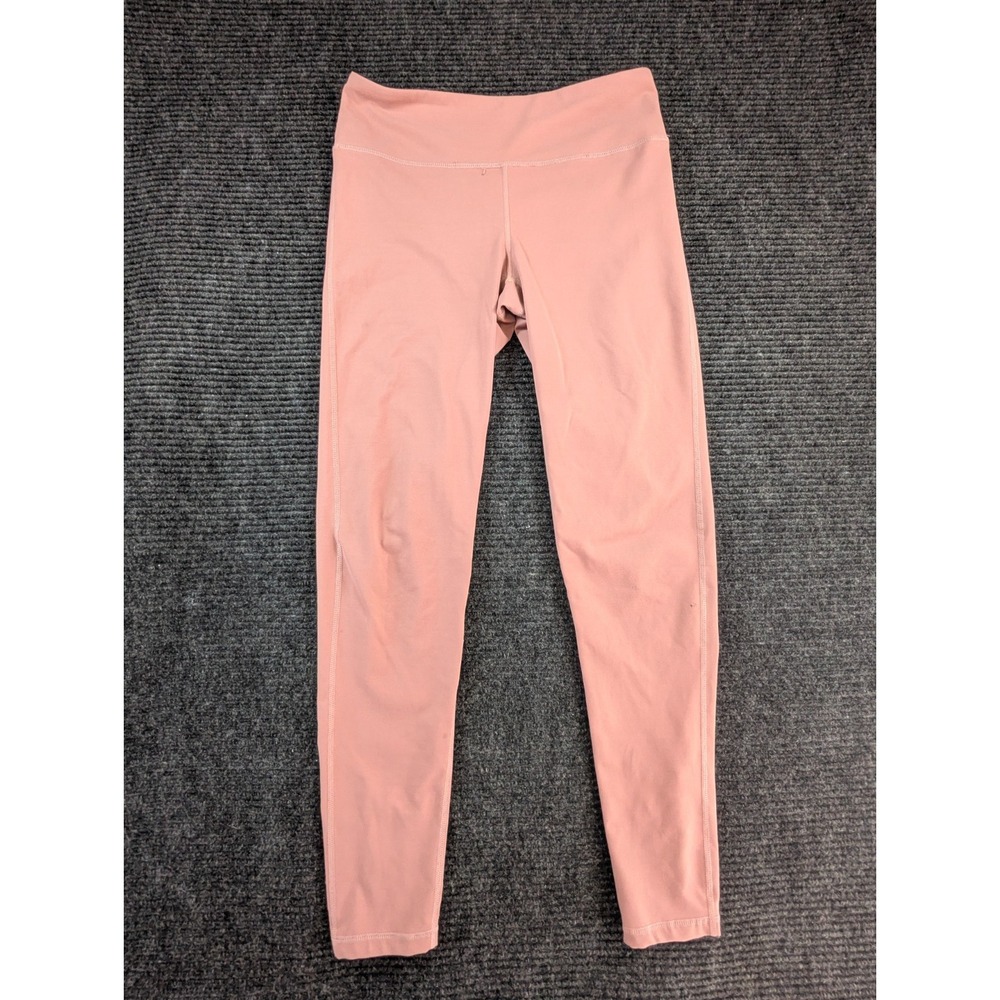 Mono B Active Leggings Womens M Pink Stretch Criss Cross Cut Out Cropped Yoga